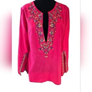 Beliza Silk Boho Blouse Embroidered 10
